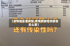【疫情地区查核酸,疫情核酸检测报告怎么查】