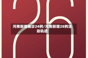 河南新增确诊24例/河南新增28例活动轨迹