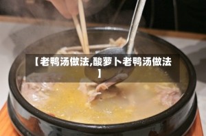 【老鸭汤做法,酸萝卜老鸭汤做法】